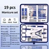 11-13pcs/set Nail Cutter Set Stainless Steel Nail Clippers Set With Folding Bag Manicure Kits Scissors Makeup Beauty Tool 3