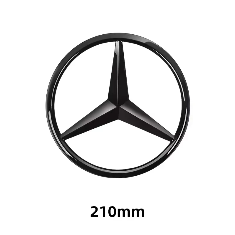 1개 188mm 210mm ABS 자동차 전면 그릴 배지 데칼 커버 엠블럼 (메르세데스 벤츠 A_B_C_E_S 클래스 GLA CLA GLE GLK CLK CLS GLS GLC 용)