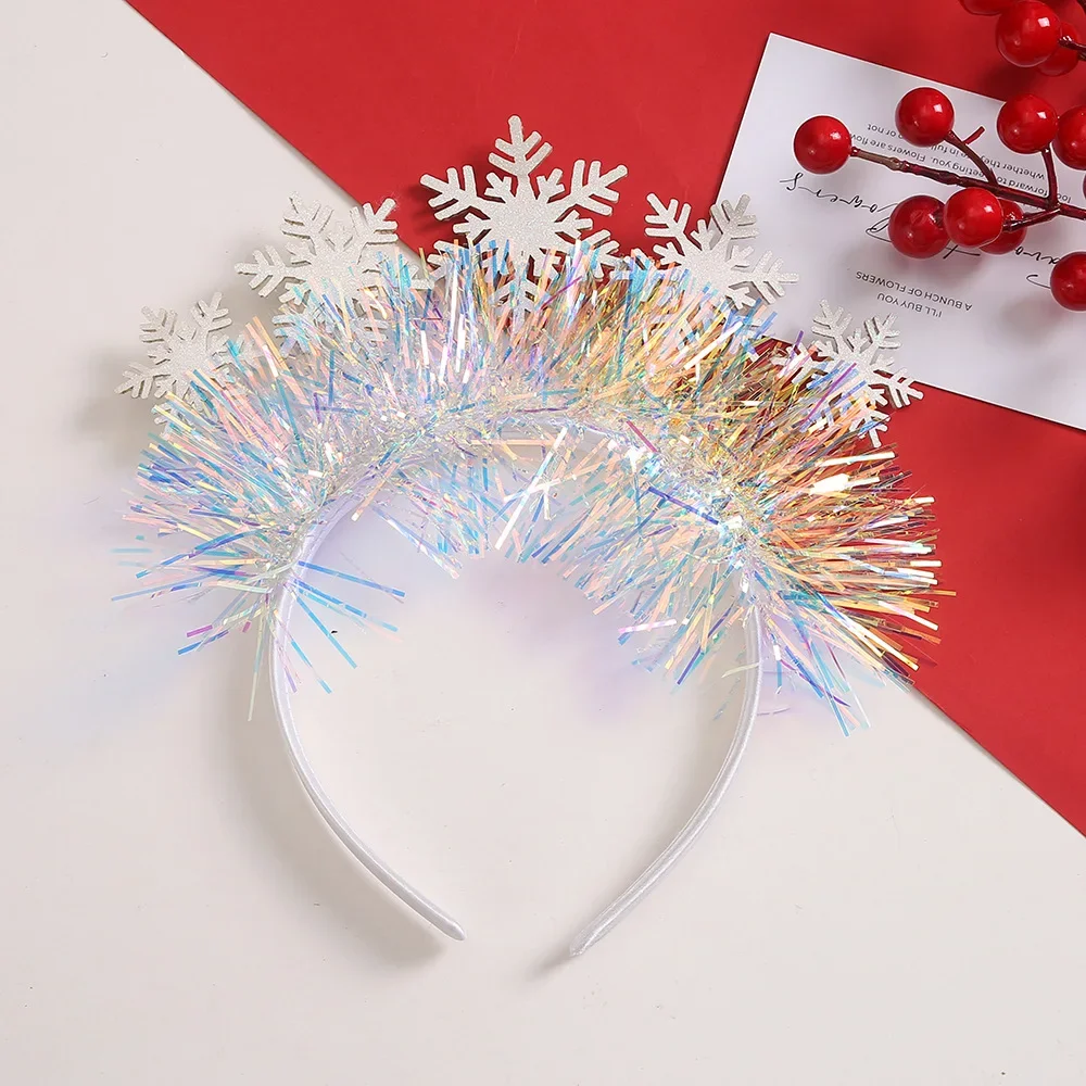 Hair headband hair accessories Children's Snowflake Sequin Decorative Hair Hoop Christmas Headbands Stage Performance Props