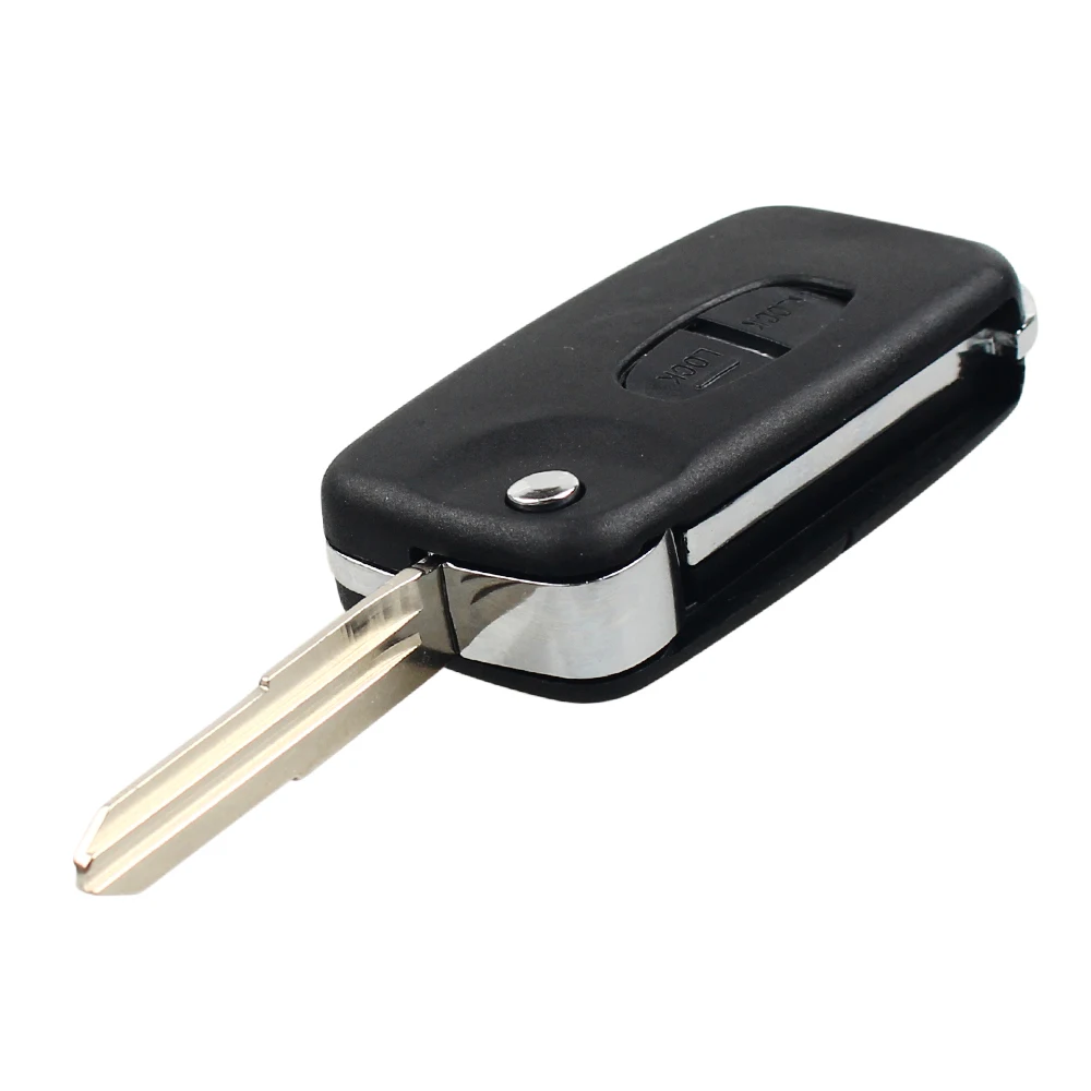 KEYYOU Remote Modified Flip Key Case For Mitsubishi Pajero Sport Outlander Grandis LANCER-EX ASX 2 Buttons Car Fob Key Shell