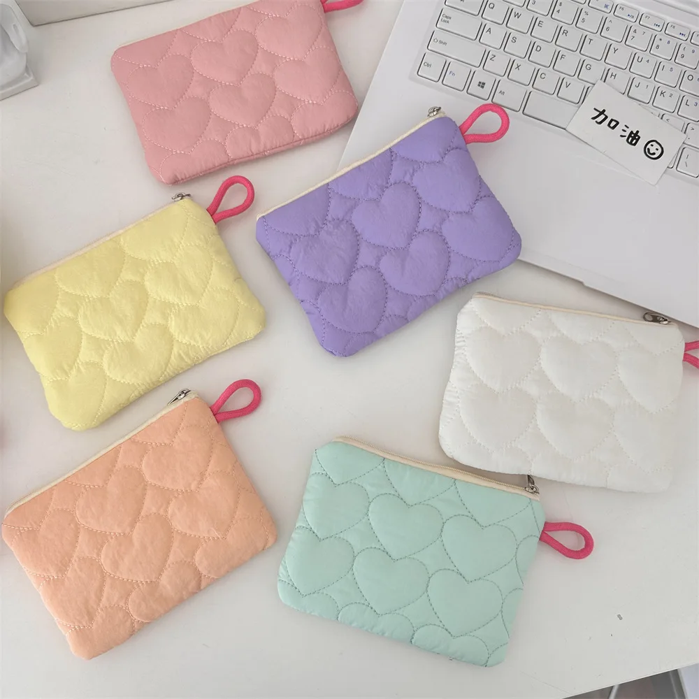 Quilted hygiene Bag Candy colored storage bag Mini portable menstrual pad purse
