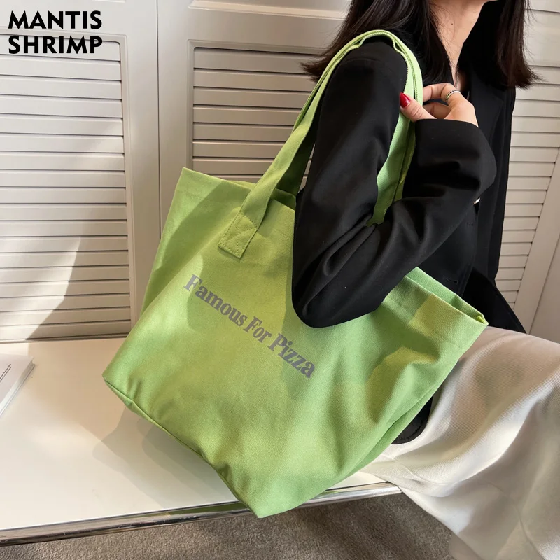 

Большие вместительные сумки для женщин, повседневные сумки-тоут, дизайнерские холщовые женские сумки высокого качества, простые сумки, одноцветная сумка на плечо