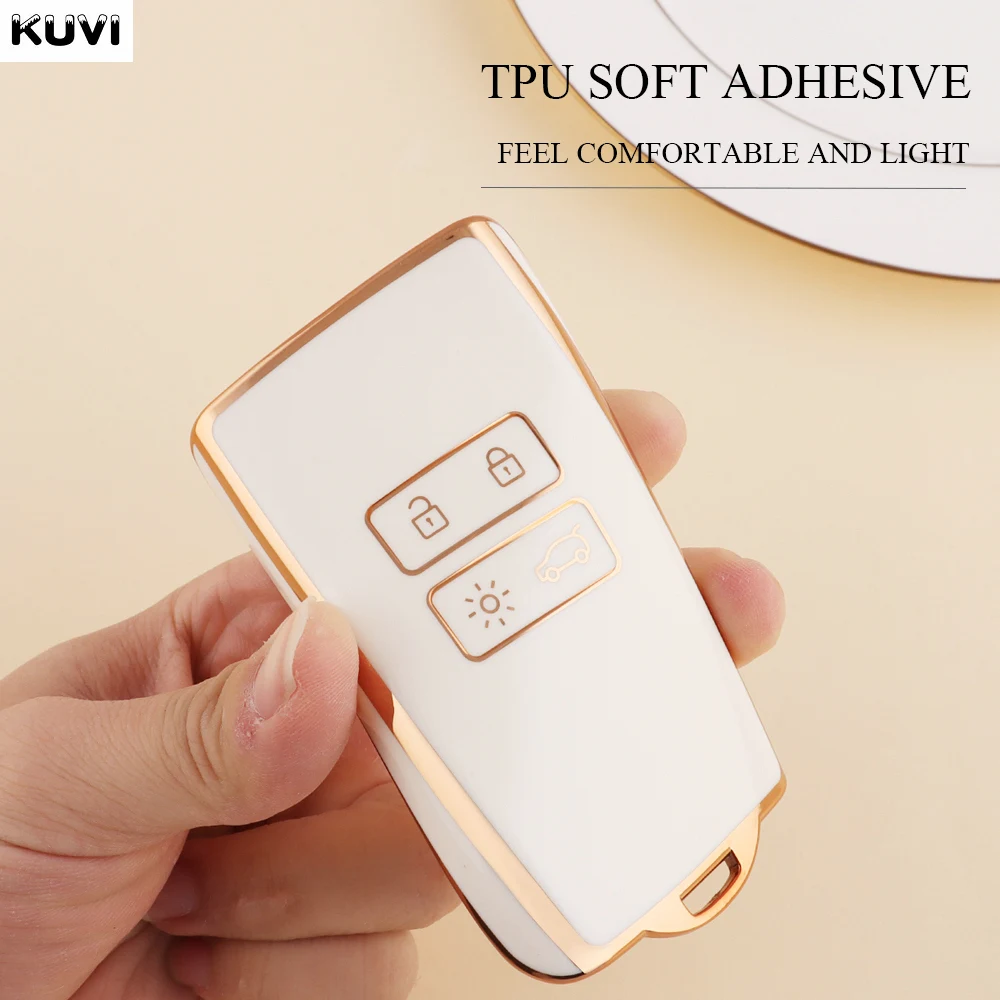 TPU Car Key Case For Renault Captur Megane Talisman Espace Clio Zoe Koleos Scenic 4 Arkana Dacia Sandero Card