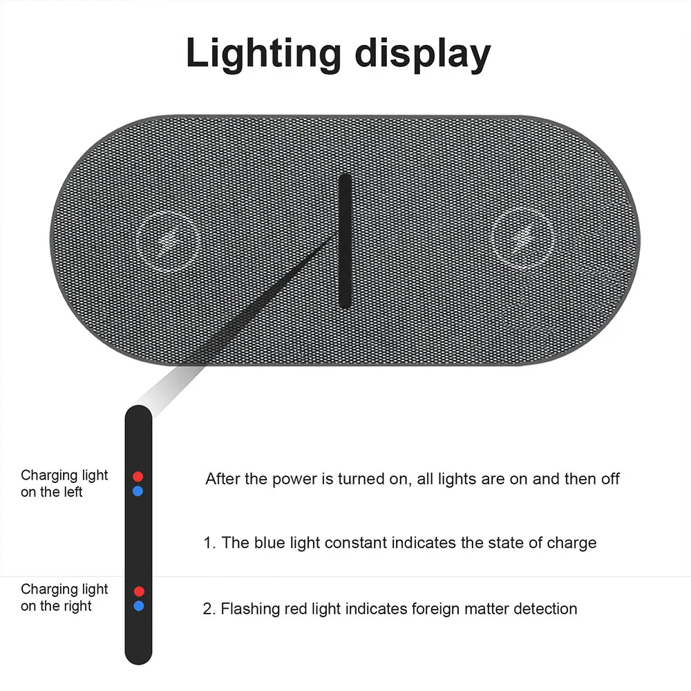 Fast Dual 2in1 Wireless Charger Pad for Airpods Pro for iPhone 8 X XR XS 11 12 13 Max Samsung S21 S20 S10 QI Induction Charging wireless car charger Wireless Chargers