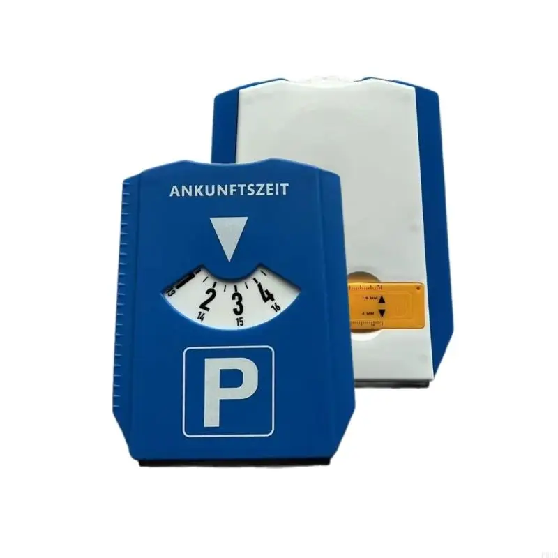 P04D Parking Meter Ice Scraper Time Display Disc Car Windshield Snow Shovel Return Time Note Snow Remover Timer Clock