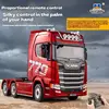 Remote control engineering car Huina Scania 770S trailer head alloy car model children's toy four-wheel drive ratio 501D 1