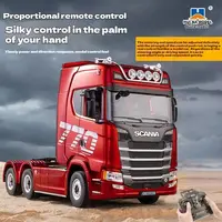Remote control engineering car Huina Scania 770S trailer head alloy car model children's toy four-wheel drive ratio 501D 1