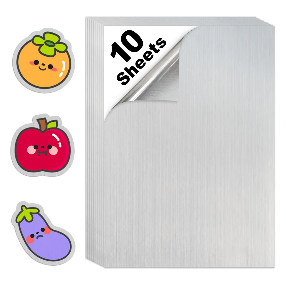 10Sheets A4 Sticker Paper Waterproof Self-adhesive Transparent Printable Vinyl  Sticker Paper White Copy Paper for Inkjet Printer - AliExpress