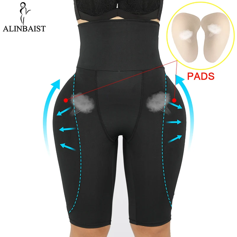 High Waisted Waist Trainer Shapewear Body Tummy Shaper Fake Ass Butt Lifter Booties Hip Pads Enhancer Booty Lifter Thigh Trimmer extreme tummy control shapewear