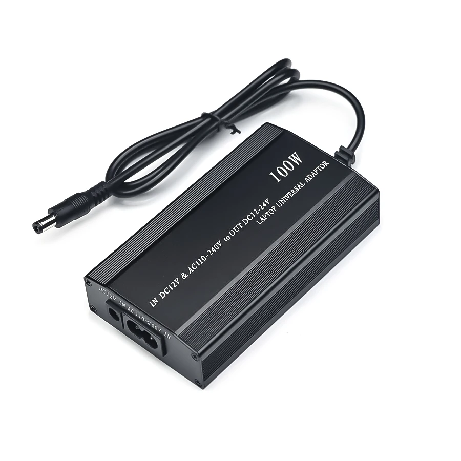 조절 가능한 100W 220v 110v - 12V 15V 16V 18V 19V 20V 22V 24V 차량용 충전기 범용 AC DC 전원 어댑터 공급 USB 노트북용