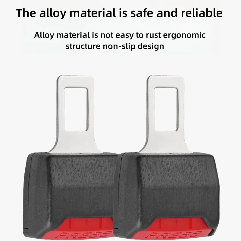 1Pc/2Pcs Car Seat Belt Clip Extender Safety Seatbelt Lock Buckle Plug Thick Insert Socket Extender Safety Buckle Car Accessories 3