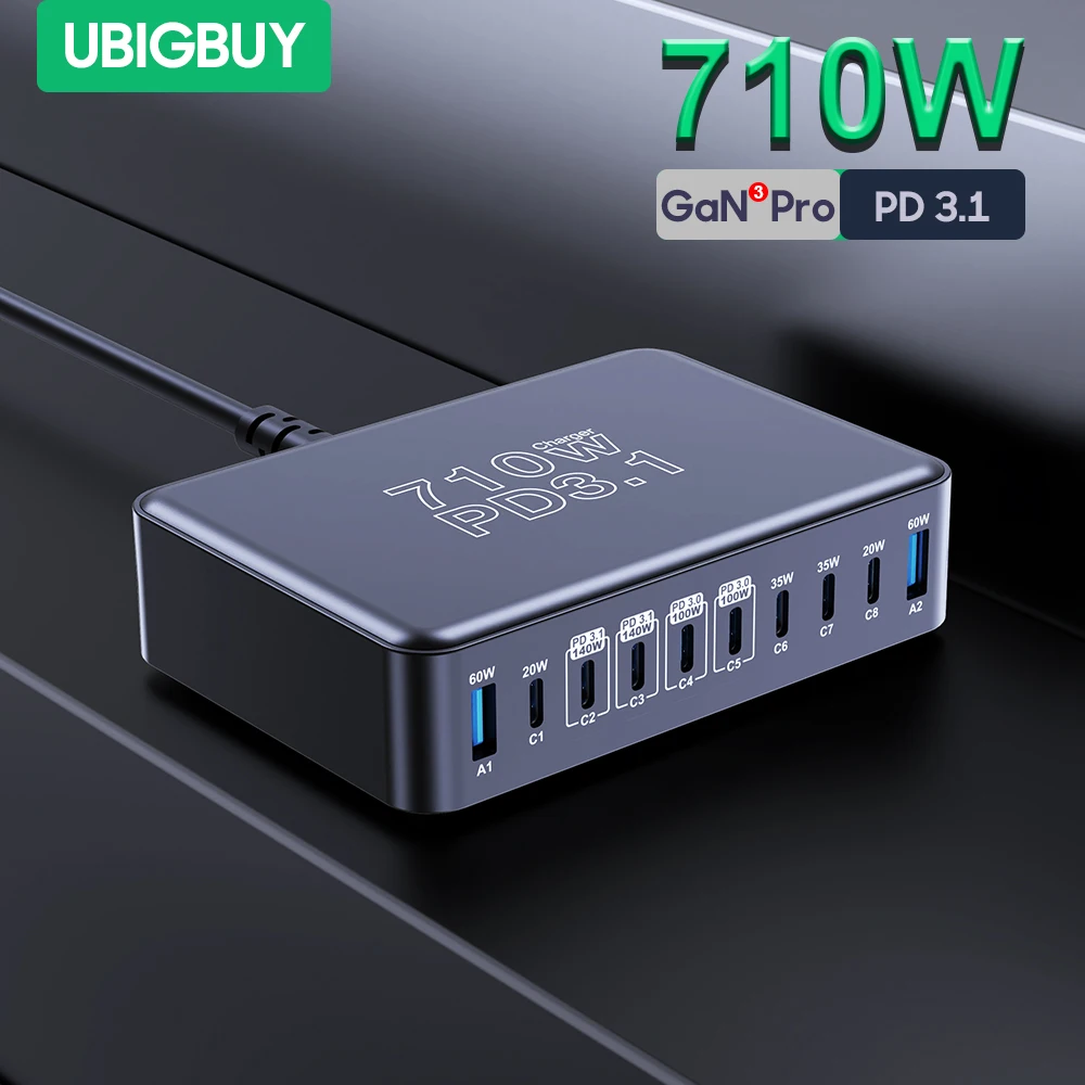 Ubigbuy Charger 10-Port GaN 710W