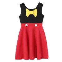 Robe de princesse sirène 2026 pour enfants, costumes de fête d'anniversaire, ensembles de vêtements d'été décontractés et mignons avec nœud pour filles, pour les vacances à la plage, pour 2-10 ans 6