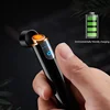 Mini Cylindrical Strip Electronic Tungsten Wire Lighter USB Rechargeable Flameless Lighters Smart Fingerprint Ignition for Gift 1