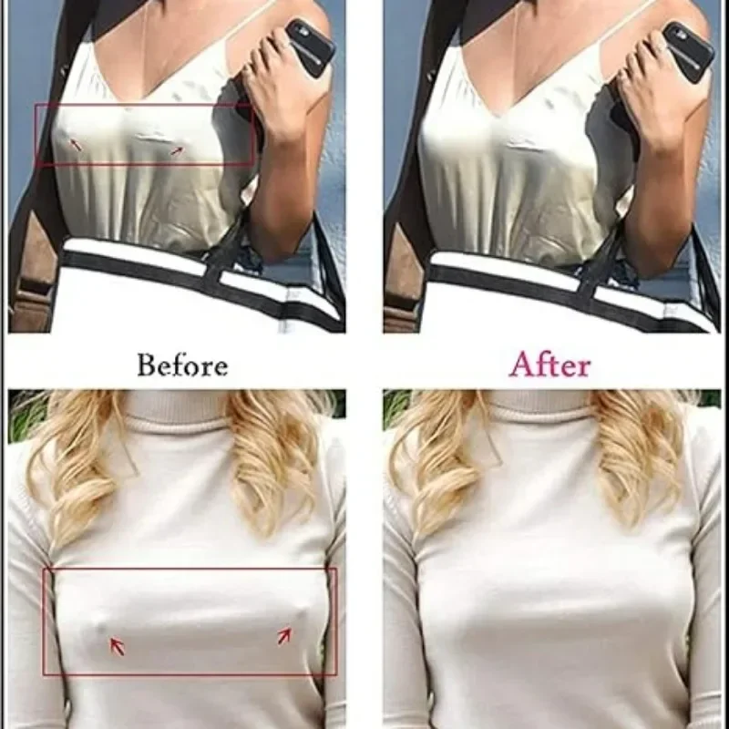 Women Comfortable Chest Patch Anti Convex Point Nipple Cover Snug Breast Sticker Non Irritating Bra Pad Four Season Chest Paster
