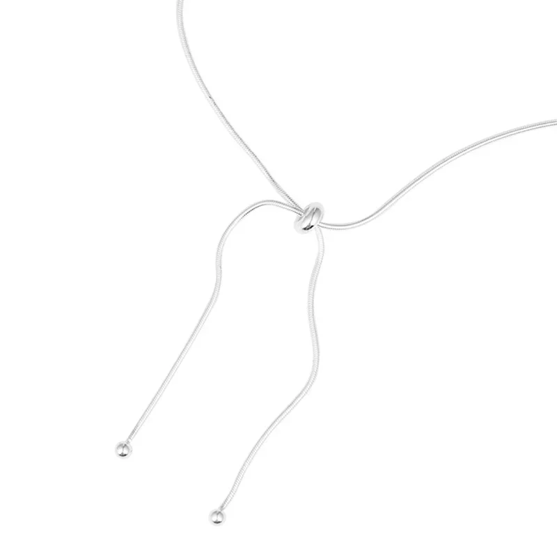 S Sterling Silver Sparkling Necklace for Women Short Clavicle Chain Choker Wedding Party Fine Jewelry silver necklace