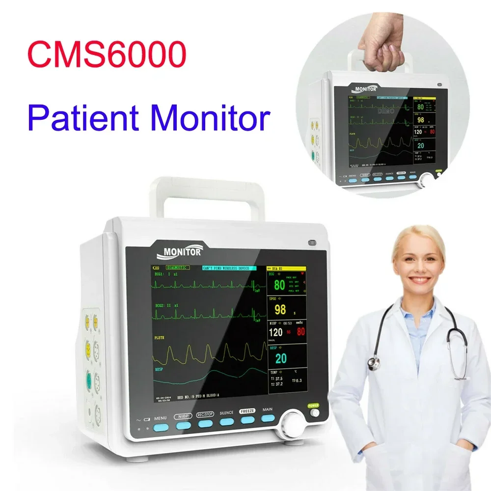 CMS6000 Portable Veterinary Monitor Oximeter detector Monitor 8" Pet Vital Sign