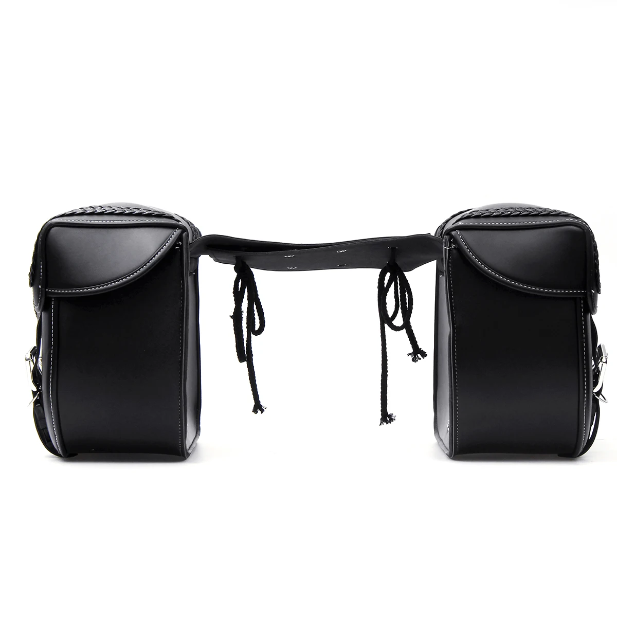 Waterproof PU Leather Motorcycle Saddle Bags Luggage Storage