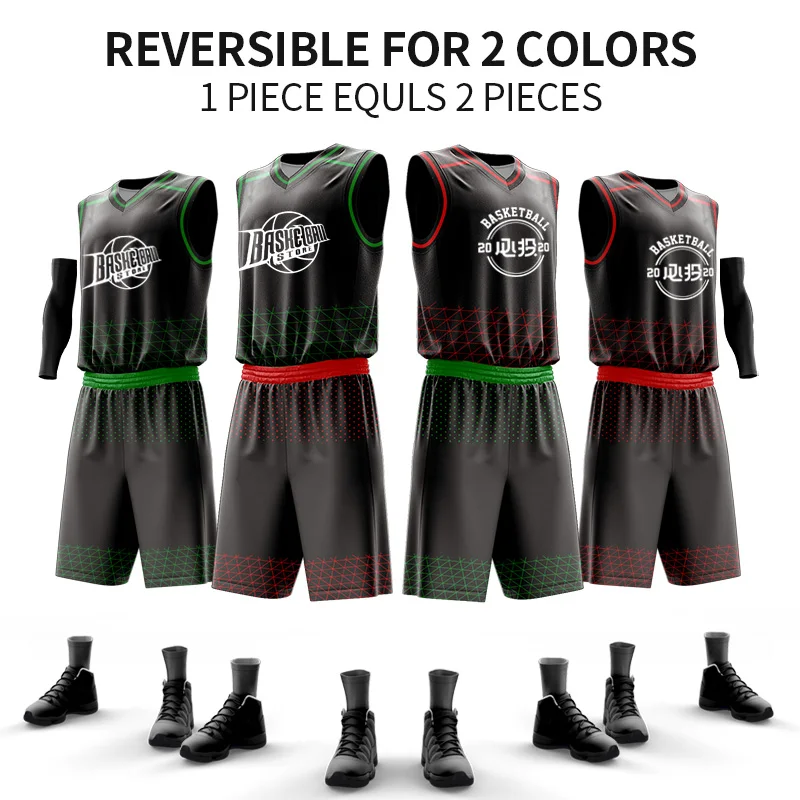 Black Basketball Jersey Outfit White Vented Sides with Pockets