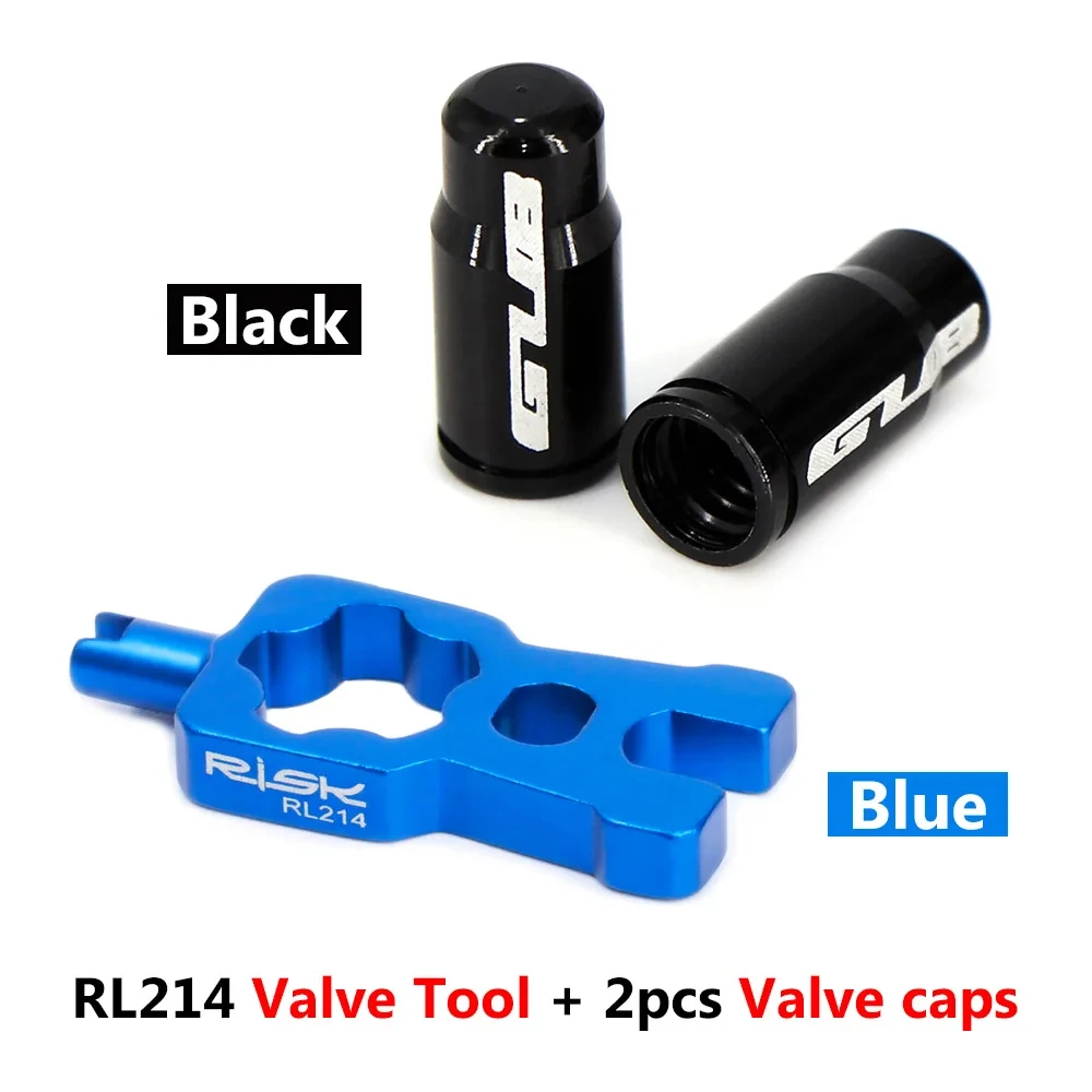 Universal 4-in-1 Bike Valve Core Wrench with Presta Caps - Portable Bicycle Repair Tool Set