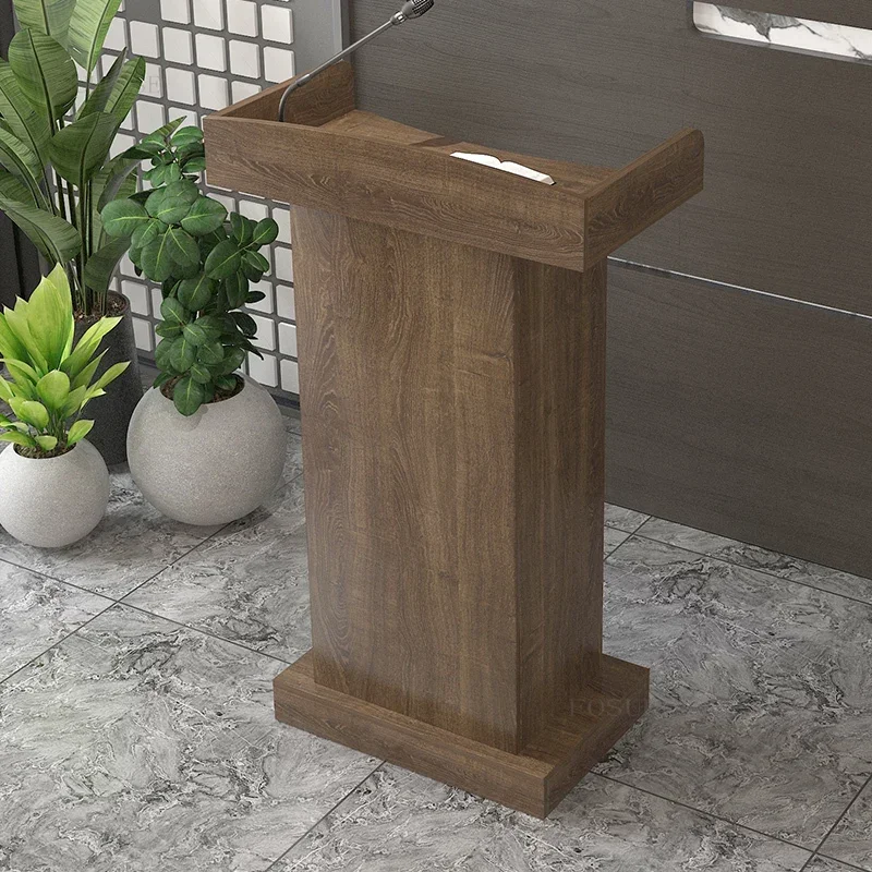 Simple Office Furniture Reception Desks Podium Speech School Church Lectern Pulpit Modern Meeting Room Emcee's Desk Book Shelves