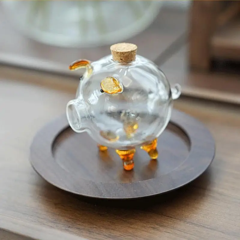 Pig Piggy Bank Money Boxes Coin Saving Box Cute Transparent Glass Souvenir Birth Money Jar Clear Pig Shape Jar Box