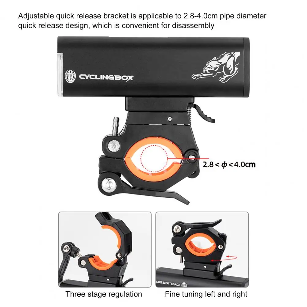 

Waterproof Bike Headlight USB Charging Aluminum Alloy Front Light With Battery Power MTB Mountain Bike Light Bicycle Accessories
