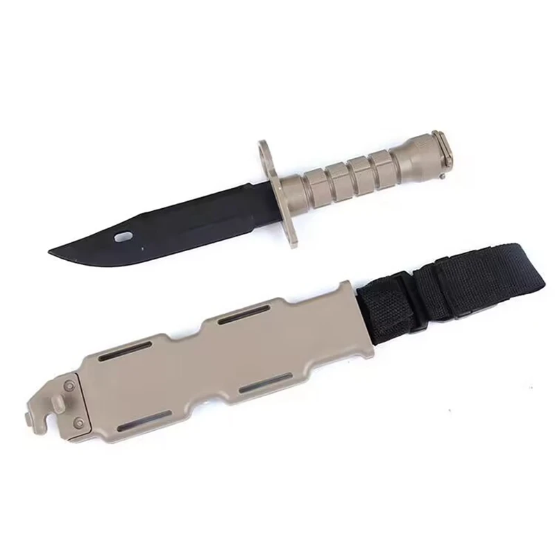 Rubber Knife Training with Sheath Fake Plastic Dagger for Props Halloween