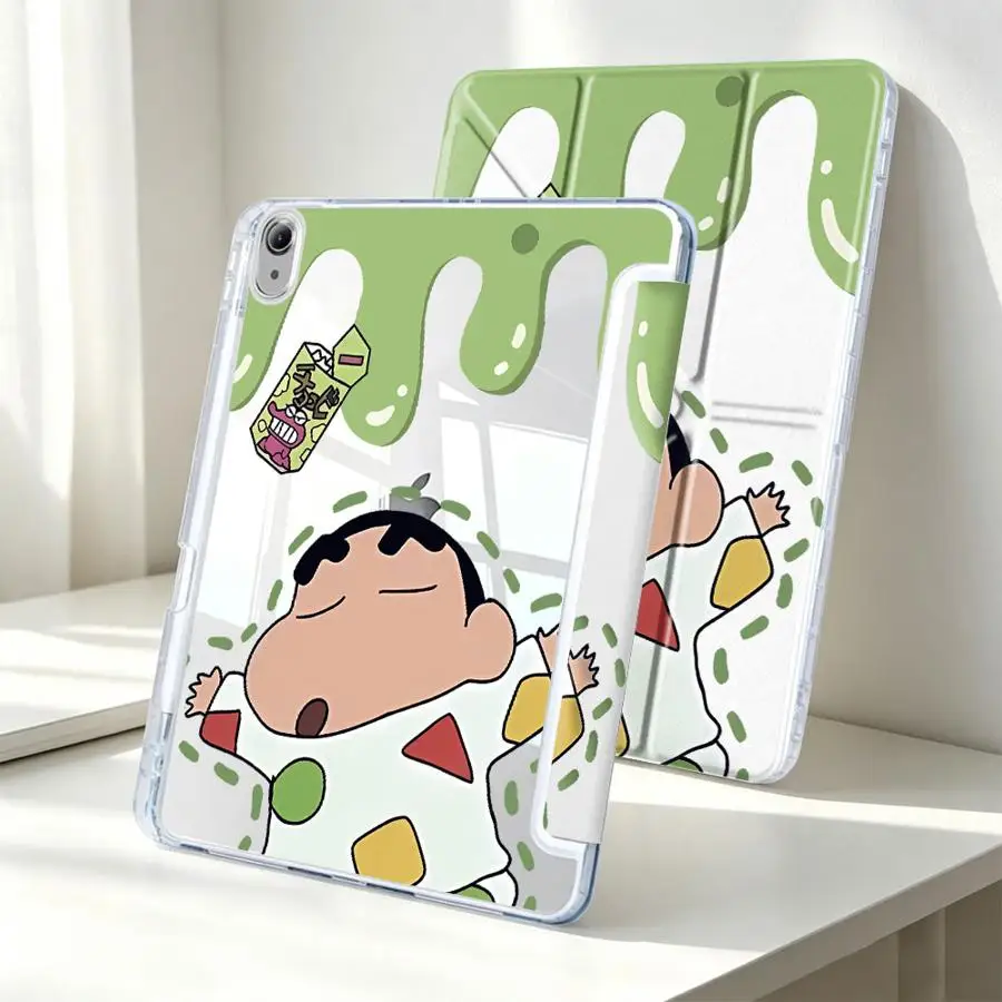 Cute Shin-Chan Tablet Case with Pen Slot Cover
