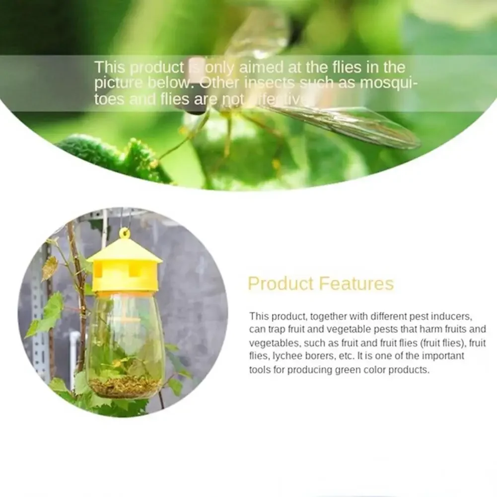 Fruit Fly Trap Killer Yellow Plastic Drosophila Trap Anti Fly Fruit killer Catcher Orchard Insect Pest Control Products