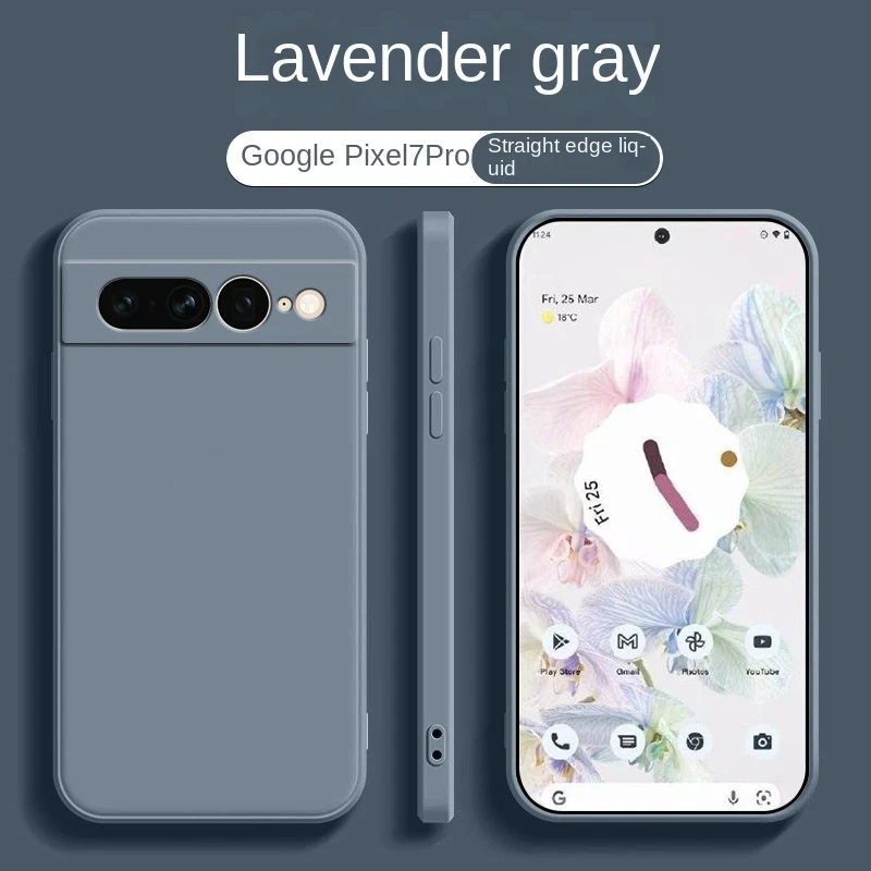 Liquid Silicone TPU Soft Solid Color Shockproof Back Case