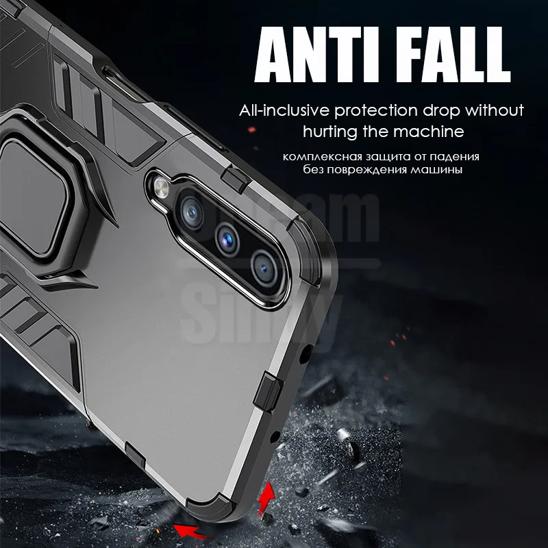 Luxury Metal Magnetic Ring Shockproof Phone Case - Armor Bumper Back Cover