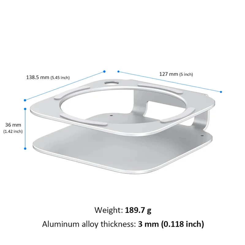 Mac mini M4/M4 Pro 2024용 데스크탑 스탠드, 알루미늄 합금 방열 브래킷, 마운트 도크 쿨링 홀더 액세서리