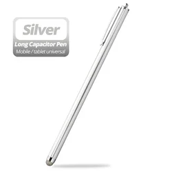 Universal Long Stylus Touch Screen Pencil for Tablets and Smartphones (Silver)