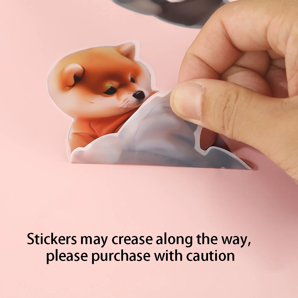 3D Shiba Inu Stickers Cute Orange Apparel 3D Cute Chubby Design Silicone Self-Adhesive