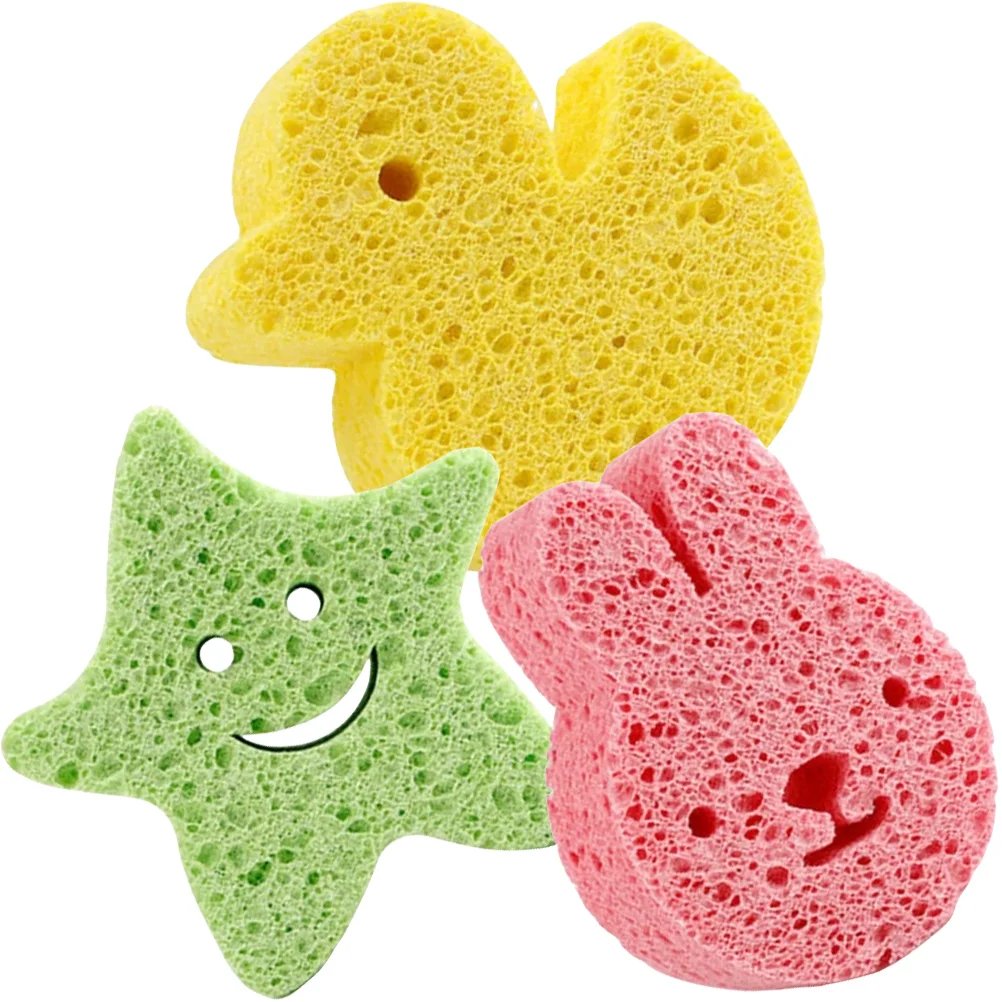

3 Pcs Children's Bath Sponge Sponges for Bathing Kids Baby Small Body Wash Tool