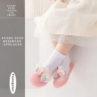 Cute Cartoon Pattern Cotton Sock First Walkers for Baby Boys Girls Non-slip Soft Soled Sock Shoes for Toddlers Indoor Sock Shoes 5
