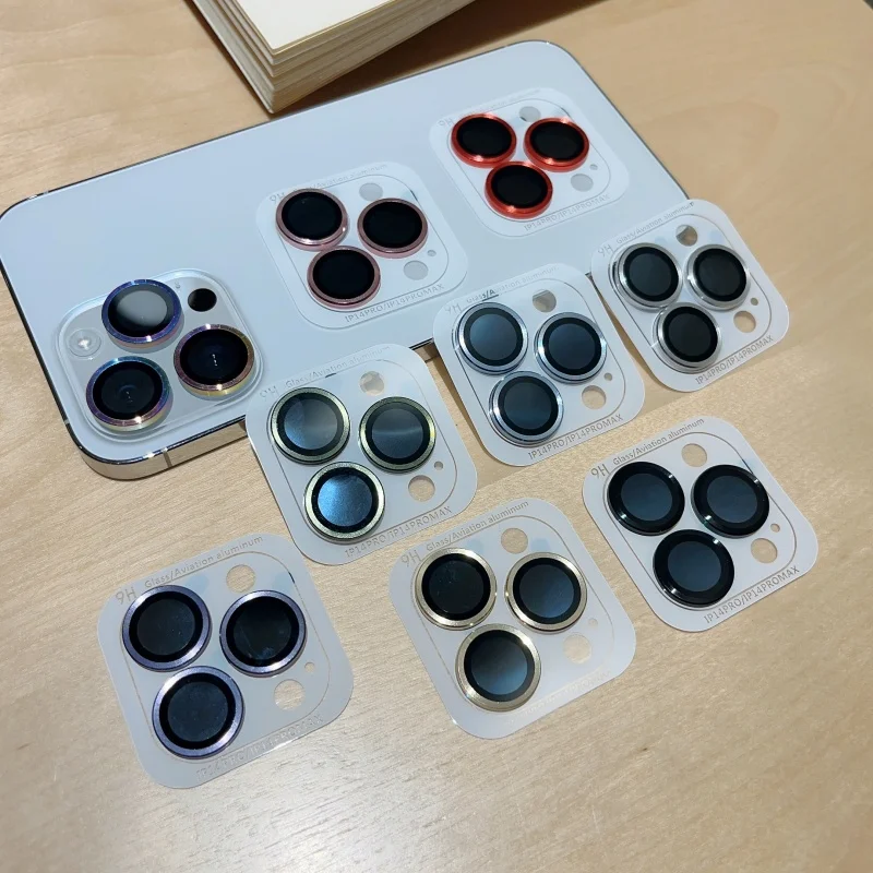 Premium Full Cover Tempered Glass Metal Lens Protector Film
