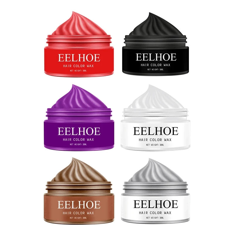 

30ml Disposable Temporary Washable Hair Color Wax Mud Natural Hairstyle Modeling Dye Cream Pomade