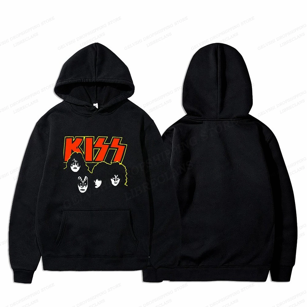 Kiss Hoodies Men Fashion Coat Kiss Band Hoodie Kids Hip Hop Hoody Women