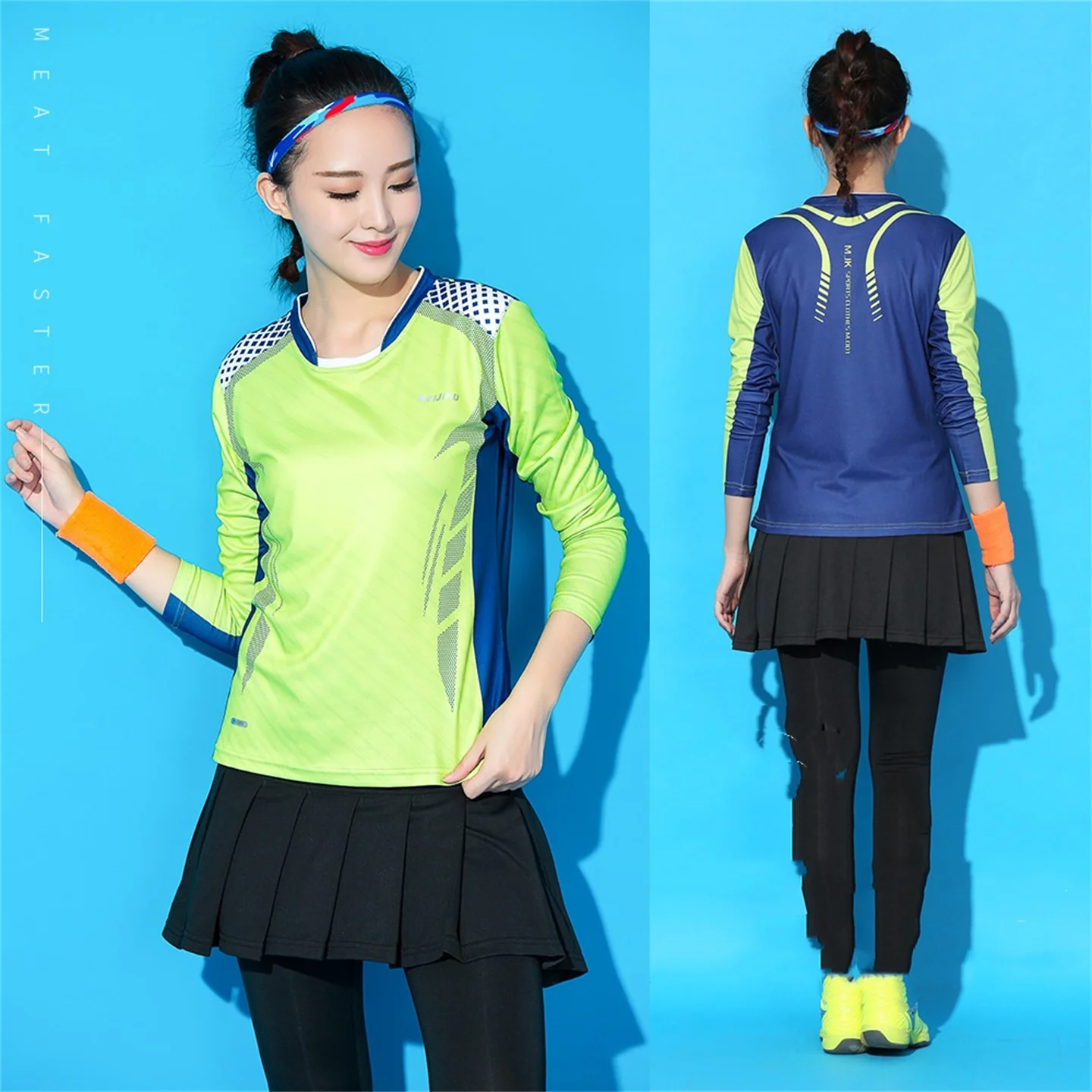 Autumn Winter Quick-Drying Tennis Badminton Suit Long-Sleeved Shirt & Skirt Pants Suit Men And Women Sports Jerseys 2-Piece Set