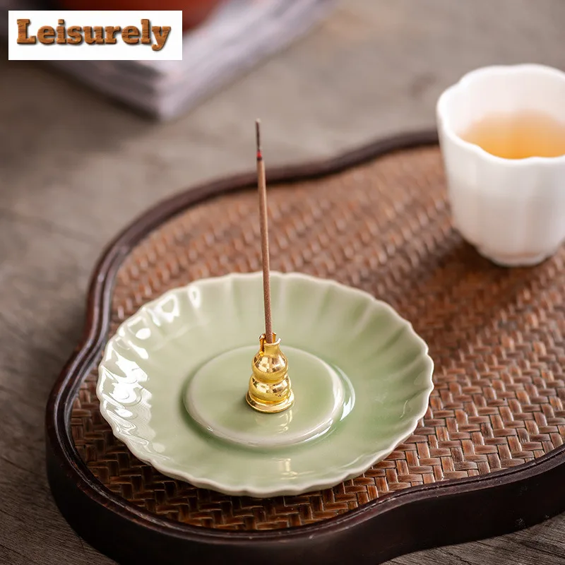 Celadon Incense Holder Water Fountain Decoration Incense Burners Mosquito Incense Holder Consecrate Censer Teaset Decoration