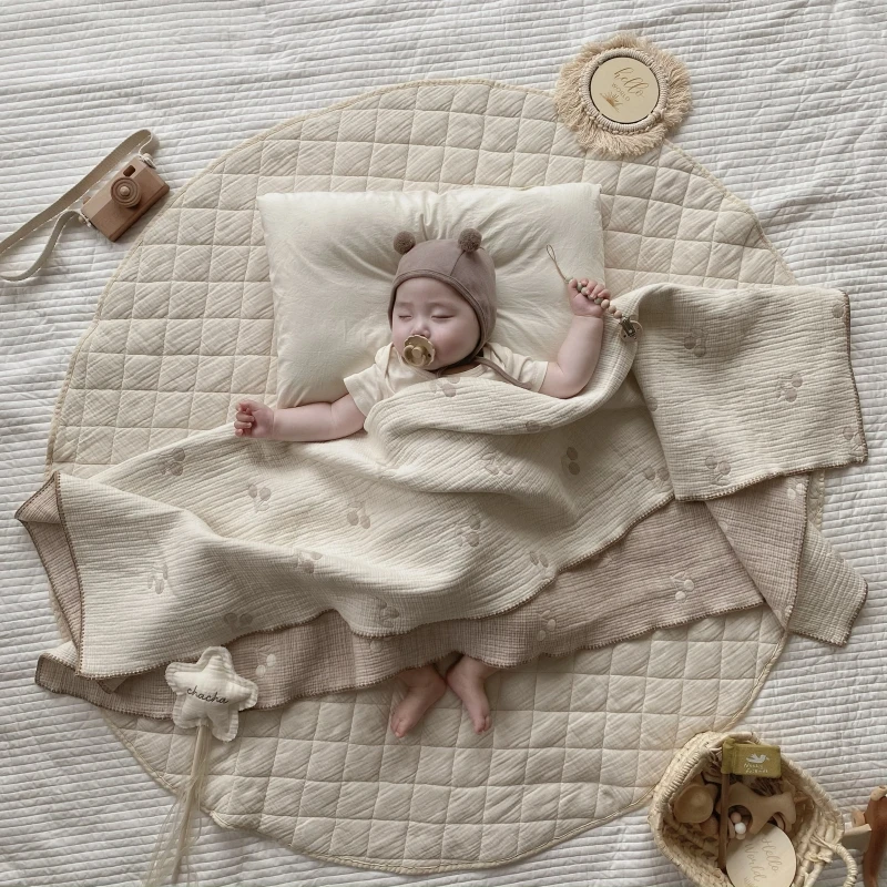 

Newborn Blanket Cotton Muslin Swaddle Blankets for Boys Girls Summer Baby Blanket Infant Toddler Nap Blanket Cover 90x140cm
