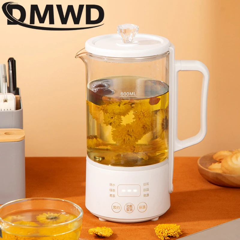 

DMWD 0.6L Electric Kettle Health Preserving Glass Pot Hot Water Heating Boiler Cup Teapot Bottle Stew Soup Slow Cooker Heater