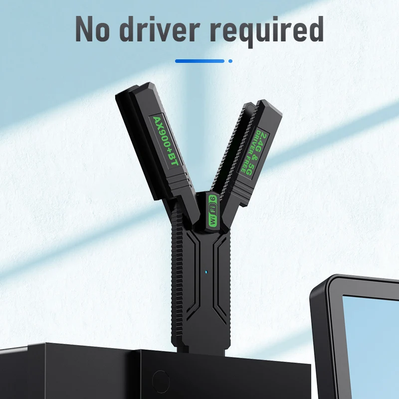 WiFi 6 AX900 USB 어댑터 블루투스 5.4 듀얼 밴드 2.4G 5G 안테나 WiFi6 USB 네트워크 수신기 동글 드라이버 무료 윈도우 10/11