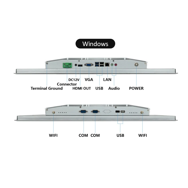 15-23.8 Inch Industrial Touch Screen Panel Pc Aluminum Case Embedded Front Ip65 All In One Industrial Panel Pc - immagine 4