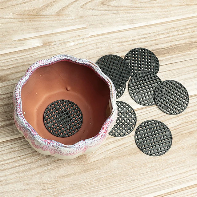 Virágcserép -Lyuk Hálóháló Pad Bonsai Pot Alsó Rács Szőnyeg Megakadályozza A Talajvesztést Lélegző Tömítés Szivárgásálló Vízelvezető - Image 5