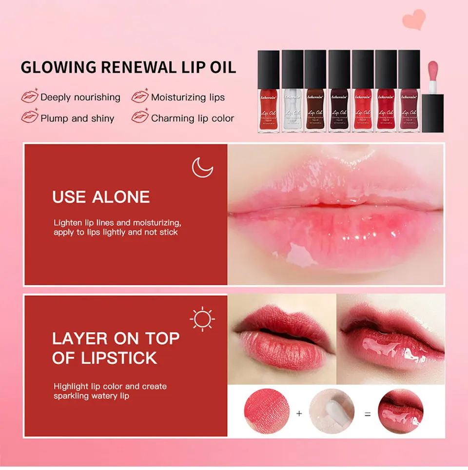 Description Picture 6 of itemGlow Reviver Lip Oil Nourishing Tinted Lip Oil For A High-shine Finish Infused With Apricot Oil Rose Colors Mirror Moisturizing