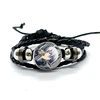 Project SEKAI Anime Aoyagi Toya Vivid BAD SQUAD Glass Snap Metal Bead Bracelet Black Braided Women Hand Leather Bracelet Gift 2