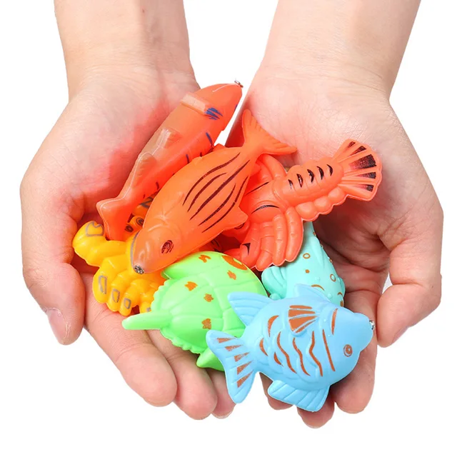 Children Fishing Toy Set Magnetic Rod and Fish Play Water Baby Toys Summer Outdoor Games Fun Birthday Party Gifts Free Shipping 2